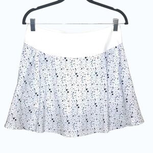 Puma Women’s Athletic Skort White Speckled Print Built-In Shorts Size M